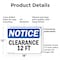 Signmission Clearance 12 Ft, 18 in W x Rectangle, Plastic OS-2PACK-NS-P-1218-L-10662 - alternate 6